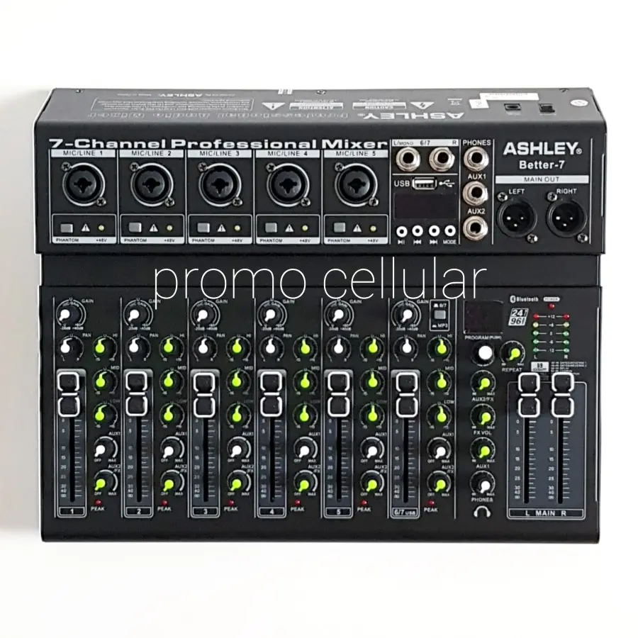 Mixer Audio Ashley Better 7 Original 7 Channel 7CH USB MP3 Bluetooth