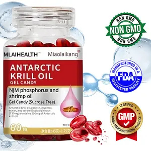 ✅ 100% Asli ✅Antarctic Krill Oil Natural Astaxanthin Phospholipids Omega 3 60 Softgel Capsules Dietary Supplement Improves