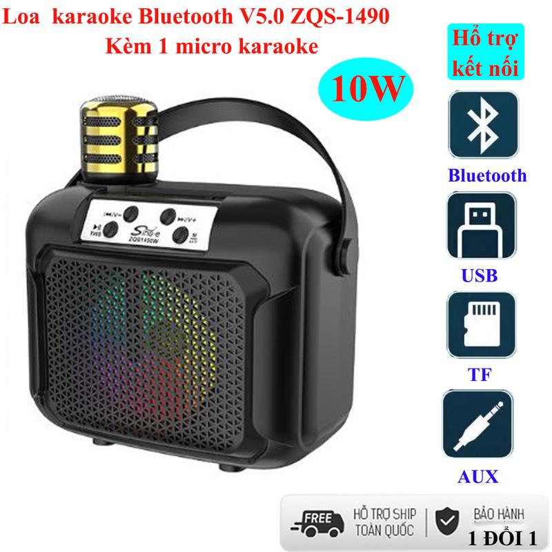 Loa karaoke xách tay SY8 mẫu mới, tặng kèm 1 micro và hỗ trợ kết nối USB TF - Kem, Củ Loa Nghe nhạc