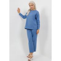 Gambar MFMW Wihelmina Atasan Blouse Steel Blue - XL dari MFMW Shop Kota Bandung 4 Tokopedia