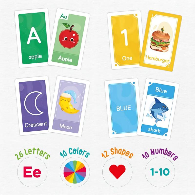 1 Set Children's Learning Flash Card, Color & Number & Shape & Rabbit Cognition Card, Educational Toy for Kids, Learning Toys 3