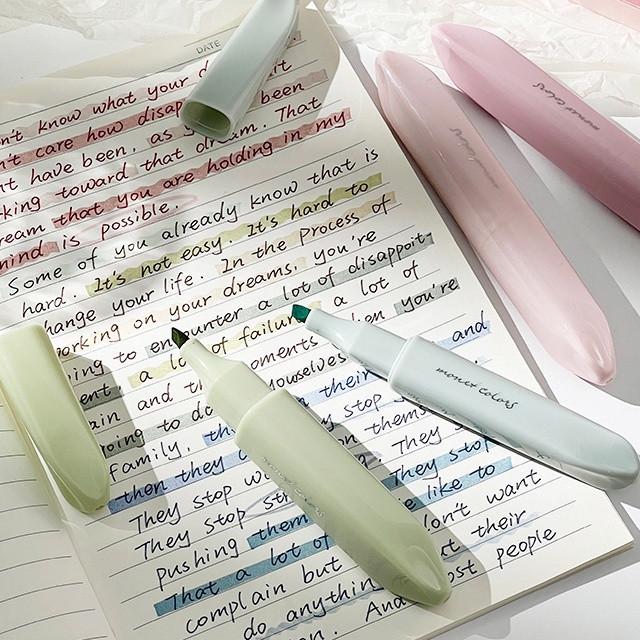 Set Stabilo Siswa 4 Buah Penanda Warna Stabilo Penanda Buku Harian Lembut dan Lucu Alat Tulis Perlengkapan Sekolah Korea Tersedia Berbagai Warna 6