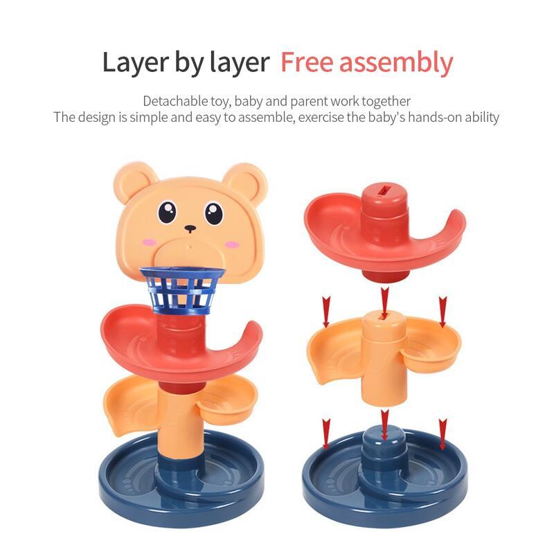 Product Introduction of Layer Fun Rolg Sliding Kids Stacking Tower Gliding Ball Baby Early Educational Toy Balls Mainan Bayi 7