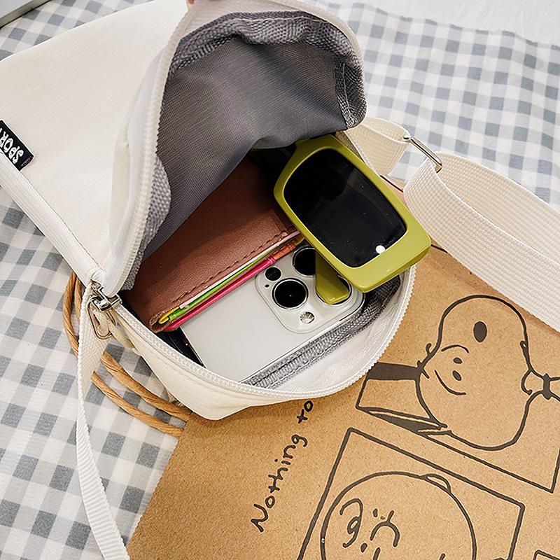Product Introduction of Beg Kanvas Selempang Bahu, Trendi Ringkas, Warna Pepejal Macaroon, Serba guna, Fesyen, Dompet Sifar, Beg Telefon Persegi Kecil, Untuk Kanak-kanak Perempuan Wanita Bags 12