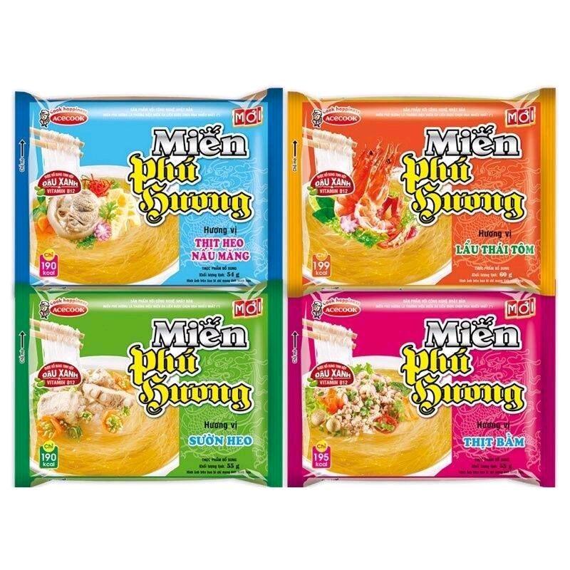 ĐỦ VỊ Thùng 24 gói miến Phú Hương 55g