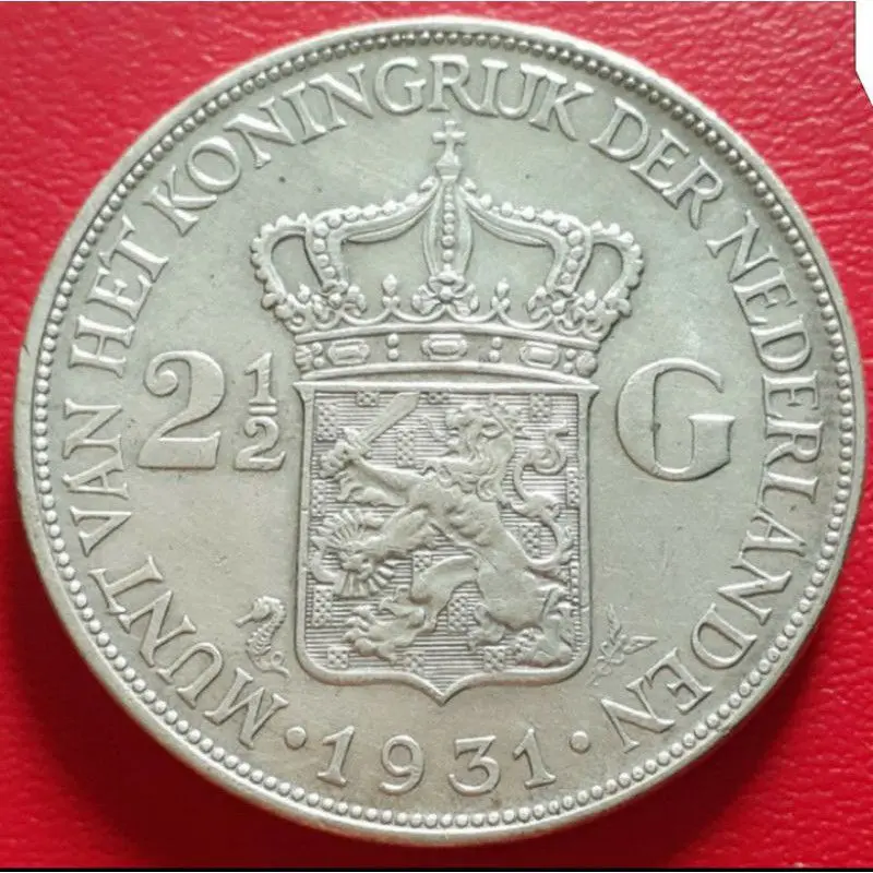 Koin Kuno Silver Perak Netherland Belanda Wilhelmina  Gulden Terlaris bisa Bayar DiTempat(COD)