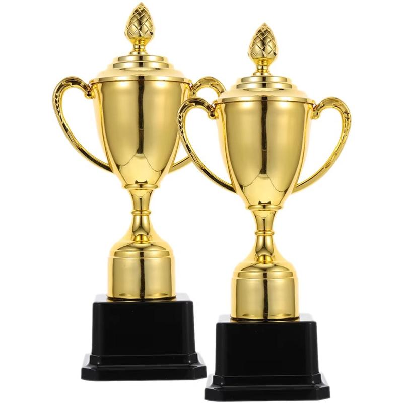 Product Introduction of High Quality Children's Award Trophy Golden Plastic Model Mini Prize Cup Competition Prize Craft Souvenirs Winner Award Trophy Toy Team Sport Competition 12