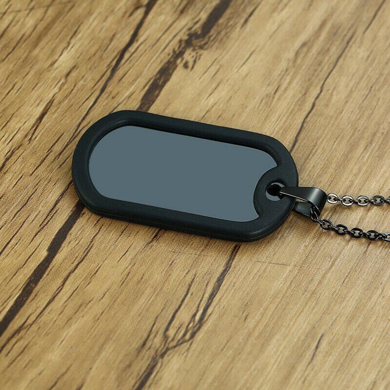 Product Introduction of Thẻ Tên ID Khắc Cá Nhân Tùy Chỉnh, Thẻ Giảm Thanh Silicon, Vòng Cổ Nam, Mặt Dây Chuyền, Thích Hợp Làm Quà Tặng Bố Và Con Trai, Miễn Phí 30