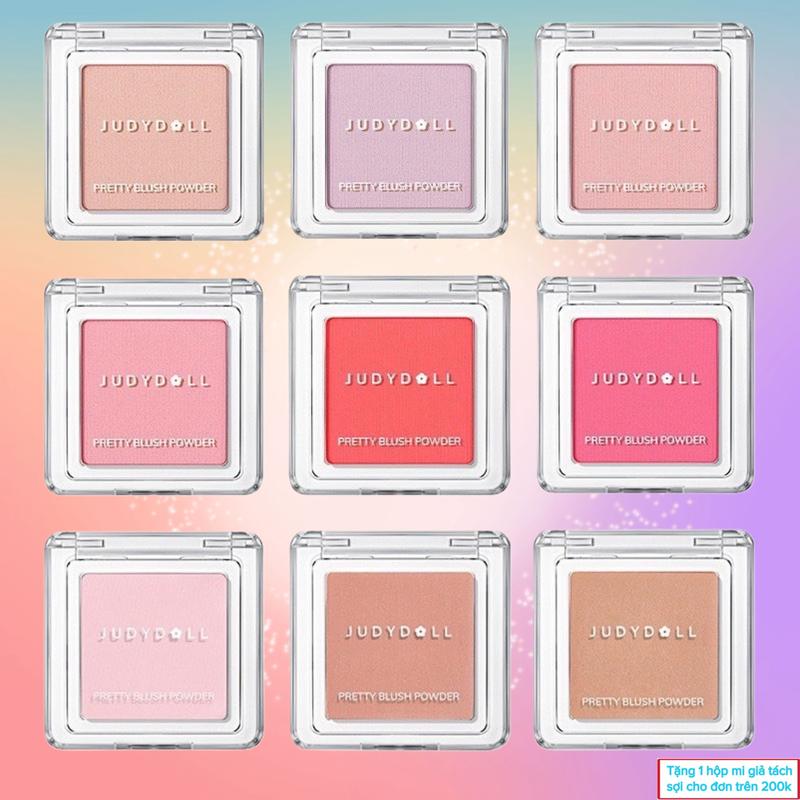 chính hãng Phấn má hồng đơn sắc JUDYDOLL Pretty Blush Powder tông màu tự nhiên bám da lâu trôi
