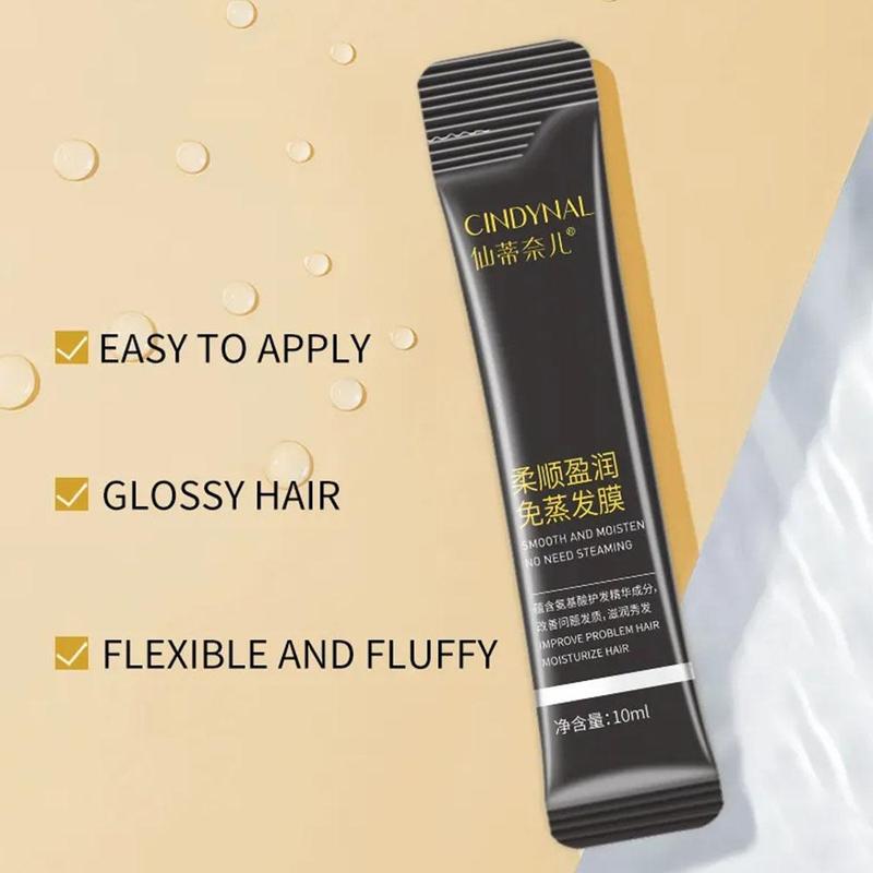 Product Introduction of 5pcs 10ml Smoothing Hair Mask Individually Wrapped Leave-In Care Mask Mask Pouch Moisturizing F5U0 30