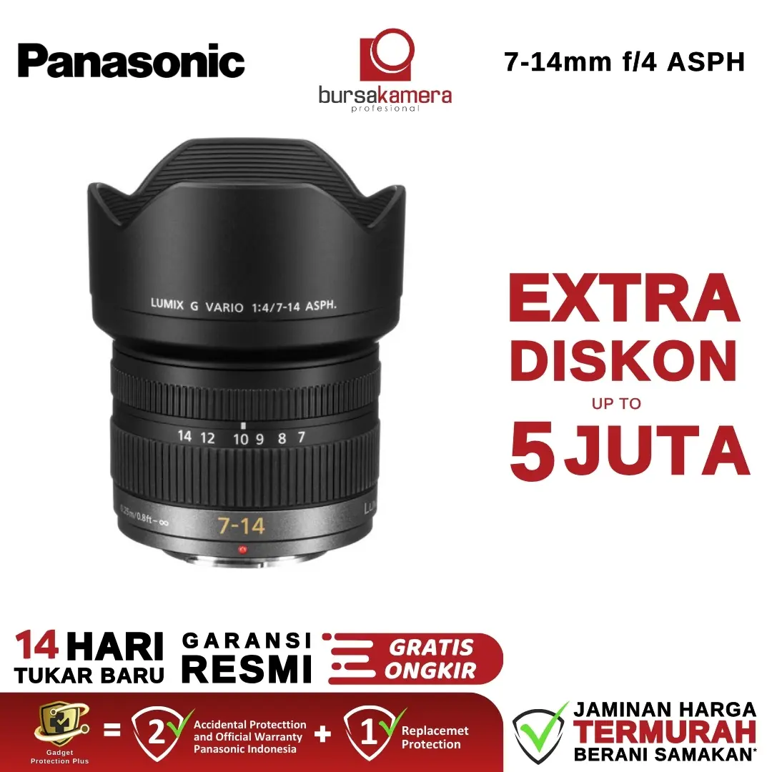 Panasonic Lumix G Vario 7-14mm f/4 ASPH ORIGINAL RESMI