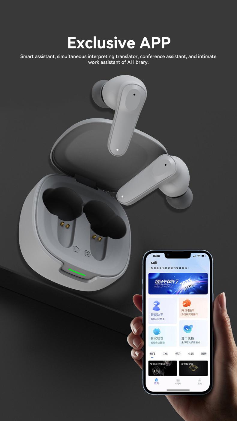 Product Introduction of MZYJBL A98 Intelligent AI Translator Earbuds Wirless BT Languages Translation Headphones Real Time Voice Translators for Business Travel With APP 39