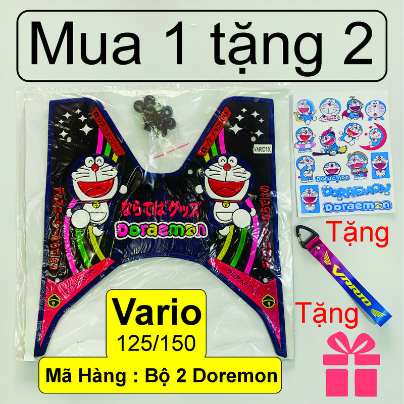 Thảm lót chân Vision - Vario + tặng móc khoá + tặng 1 tờ Sticker cute (dán xe - dán nón - dán đt đều đc, chống nước)