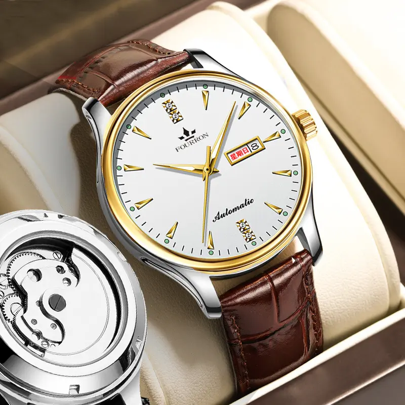Imitation Fully Automatic Mechanical Watch with Transparent Back Cover ...