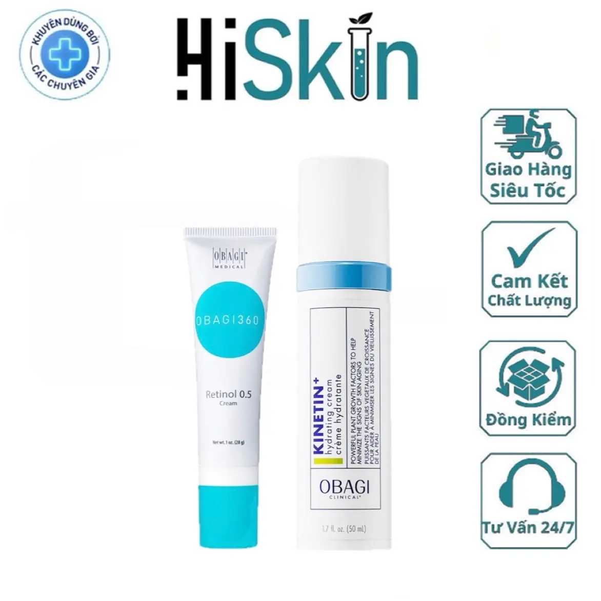 (Công Ty tem DKSH) Combo Dưỡng Da Retinol 0.5+Kinetin Cream