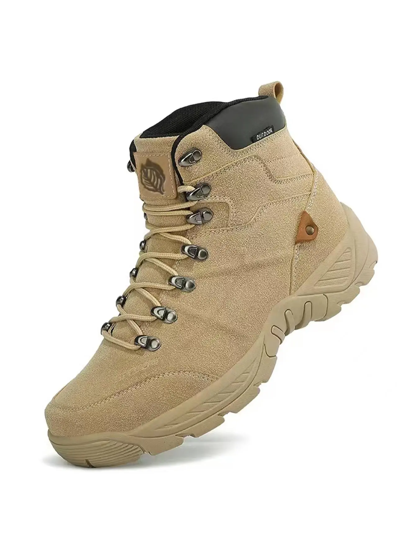 Men's Fashionable Lace Up Work Boots, Casual Comfortable Breathable Tactical Boots for Outdoor Hiking, Waterproof Military Boots for Men