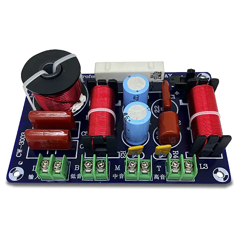 Bộ lọc Crossover âm thanh, Mạch Treble và Bass Trung Bình Hifi, Bộ chia tần số 3 chiều, 250W, Bộ chia tần số 850Hz / 5200Hz, Bộ lọc loa DIY 4