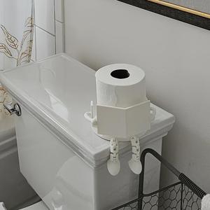 ユニークデザイン トイレットペーパーホルダー 可動関節付き アート風デザイン バスルーム用 オフィス 家庭用トイレに最適