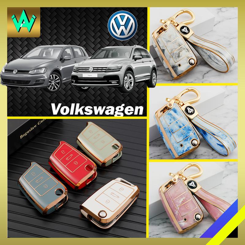 Product Introduction of Volkswagen VW Golf 7 Tiguan 2014-2018 Key Cover Sarung Kunci Kereta Keyless Car Key Case Chrome Accessories Automotive Interior 21
