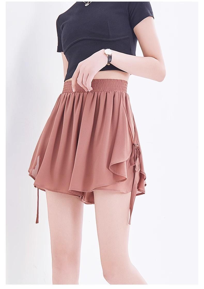 Product Introduction of Women’s Chiffon High Waist Shorts Lightweight Ice Silk Wide Leg Casual Skorts 10