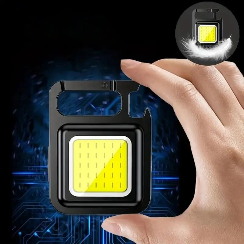 Portable Rechargeable LED Keychain Flashlight, Handheld Mini Work Light, Portable Outdoor Camping Light, Flashlight for Outdoor Camping