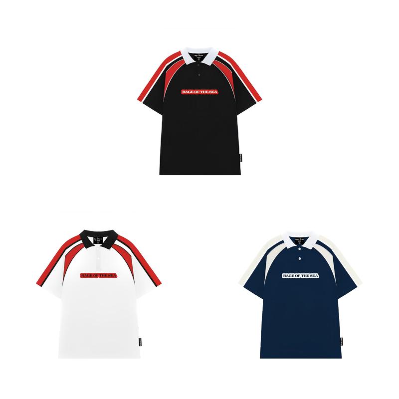 (TẶNG KÈM HỘP GIẤY) ÁO POLO CÓ CỔ PHỐI BASIC ĐÓNG NÚT UNISEX NAM NỮ FORM ÂU LOCAL BRAND RAGE OF THE SEA (ROTS STUDIO)-"HOTTREND"