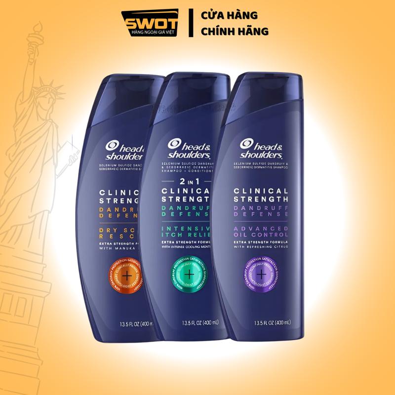 Dầu Gội Ngăn ngừa gàu Head & Shoulders Clinical Strength 400ml Hàng Mỹ - SWOT