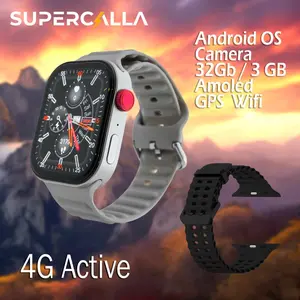 Supercalla 4G ACTIVE Android IOS Simcard Wifi GPS Amoled 2.06 inch Smartwatch