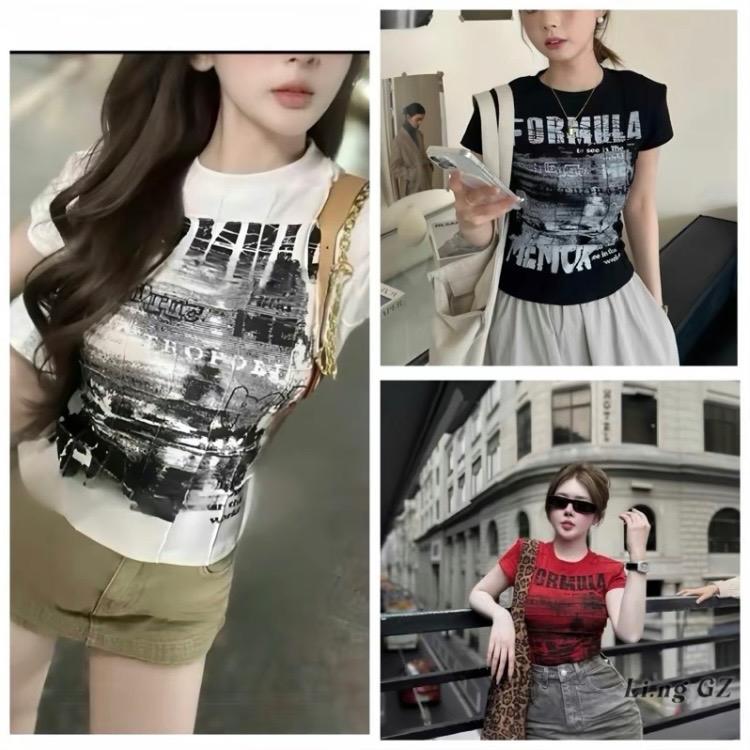 Áo thun cổ tròn form ôm bigsize 45-85kg (617) chất thun tăm lạnh mát mẻ in chữ đơn giản dễ mặc