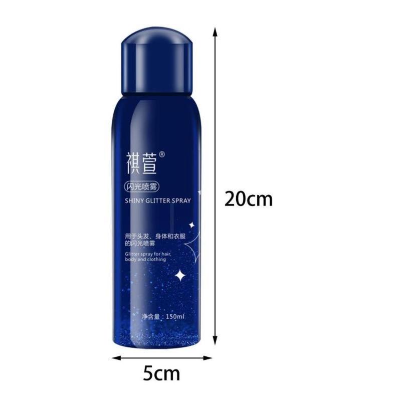 Xịt Body Nhũ, Xịt Tóc Kim Tuyến Lấp Lánh Cho Tiệc Tùng Qiqishop 3