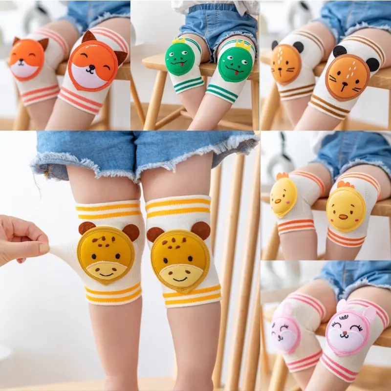สนับเข่าเด็ก มีกันลื่น รูปยิ้ม น่ารัก ถุงรองคลานเด็ก สนับเข่าคลานเด็ก จัดส่งทันที