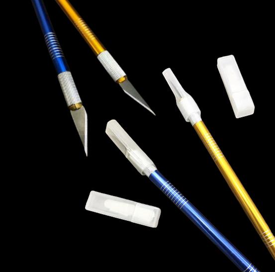 Dao Cán Tròn Bằng Kim Loại Không Gỉ Kèm Lưỡi Để Cắt, Tỉa Washi Tape Sticker, DIY, Thủ Công, Đất Sét, Nhựa, Sứ