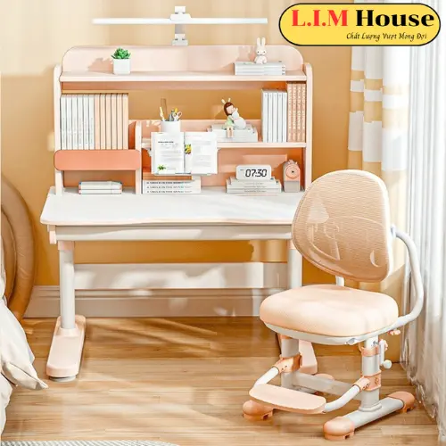 Bàn và ghế B8 cao cấp  100x60 điều chỉnh độ cao theo độ tuổi của bé- bền chắc chắn dùng lên đến lớp 12