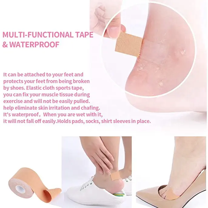 (VIORA) Boob Tape | Breast Tape | Penutup Payudara | Body Tape Roll Solatip  Pengangkat Payudara Bra Bh Tempel Nipple Cover 5m x 5cm | Elastis  | Instan  | Invisible S682 5