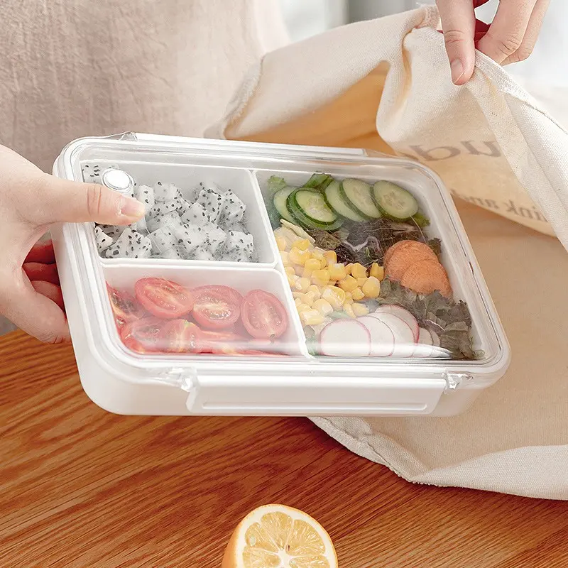 Kotak Makan Siang Plastik Anti Bocor dengan Slot - Kitchenware 4