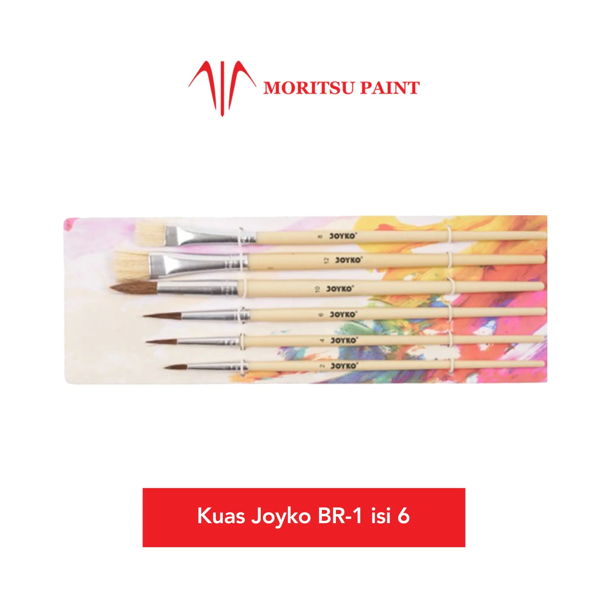 Acrylic Paint Brushes Set BR-1 - Kuas Cat Akrilik dan Cat Air isi 6
