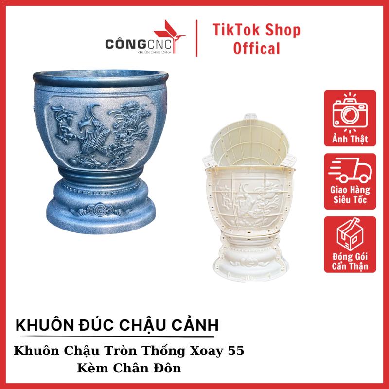 Khuôn Đúc Chậu Cảnh Tròn Thống 55 Và Đôn Thấp