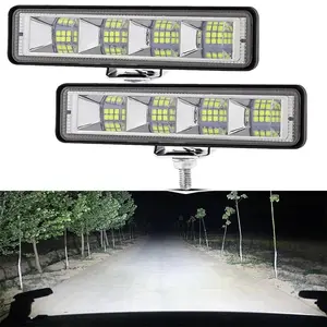 (Dikirim Dari Jakarta) Lampu Tembak Sorot LED 24 Titik Mata CWL 72 Watt Cree 72W Motor Mobil Bahan Aluminum 12V &24V Work Light Bar