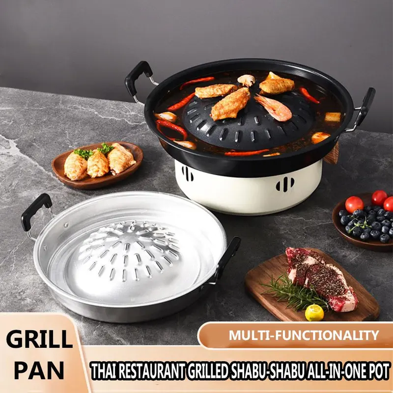 Nồi lẩu, Nồi tất cả trong một, Nhà hàng Thái Lan Shabu nướng, Thích hợp để sử dụng Ngoài trời, Trong nhà và nướng thương mại, T2R0 0