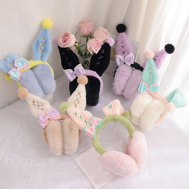 Lovely Earmuff Plush Stuffed Bunny Ear Shape Cute Ear Warmer Unisex Winter Ear Protects Supplies Xmas Present for Kids 4