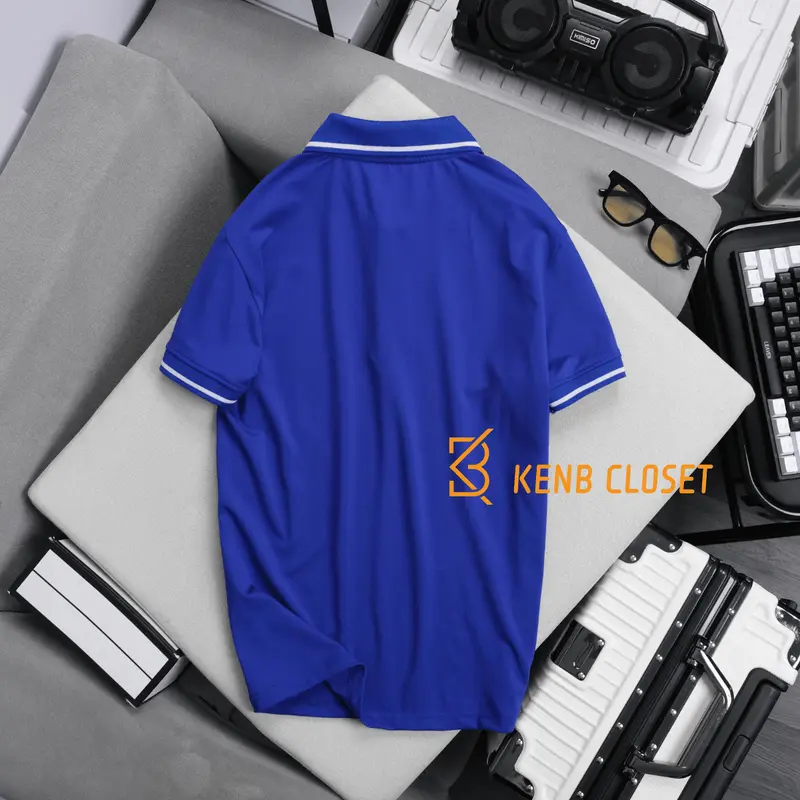 Áo thun nam POLO KENB cổ trụ ngắn tay vải cá sấu phối viền nhiều màu cao cấp thoáng mát mềm mại co giãn 4