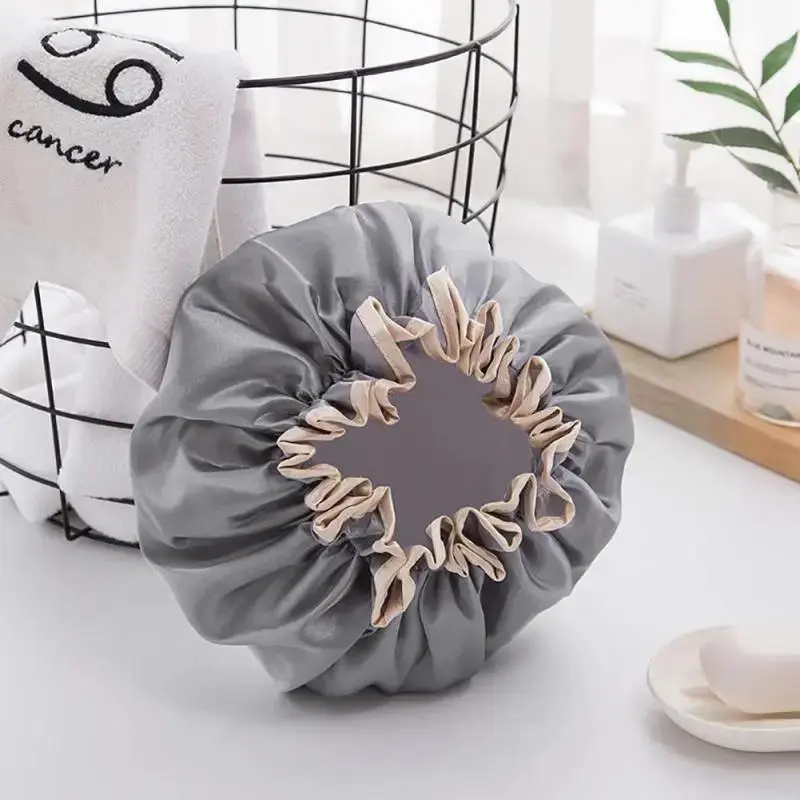 Mũ Tắm Nữ, Không Thấm Nước, Mũ Len Satin, Nắp Ca-Pô Tóc, Thích Hợp Cho Dầu Gội Đầu, Nhiều Mũ Tắm Có Sẵn, Đồ Dùng Phòng Tắm, Phụ Kiện Phòng Tắm 2