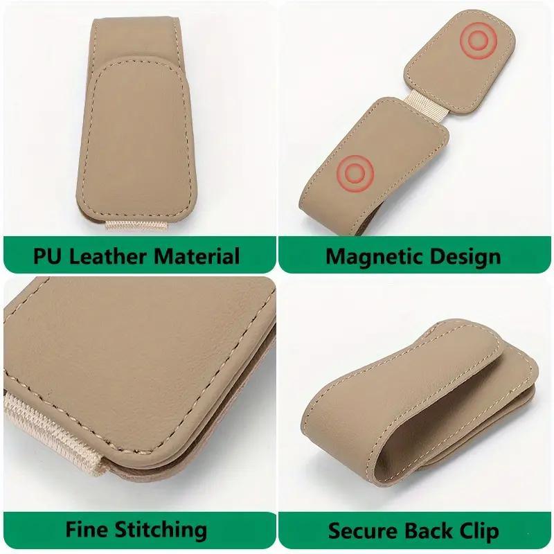 Product Introduction of Car Sun Visor Glasses Holder, Magnetic Car Sun Visor Card & Glasses Holder, Universal Car Interior Accessories for Driver 7