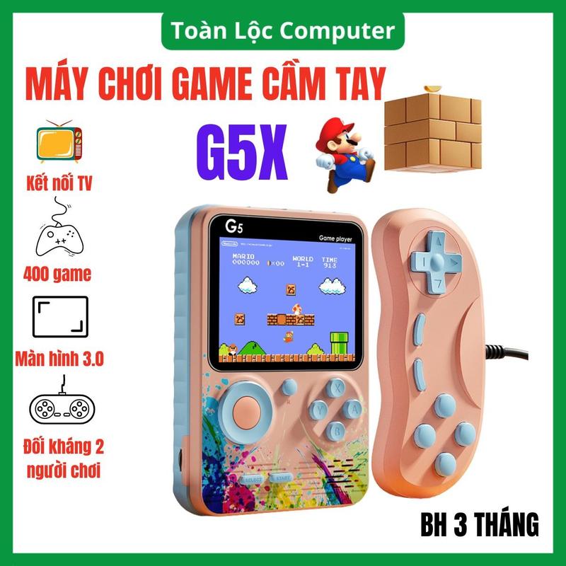 Máy Chơi Game Cầm Tay 500 Trò Chơi G5x 2 Người Chơi Sử Dụng Kết Nối Tivi Âm Thanh Hình Ảnh Rõ Nét Pin Sạc Bảo Hành 3 Tháng