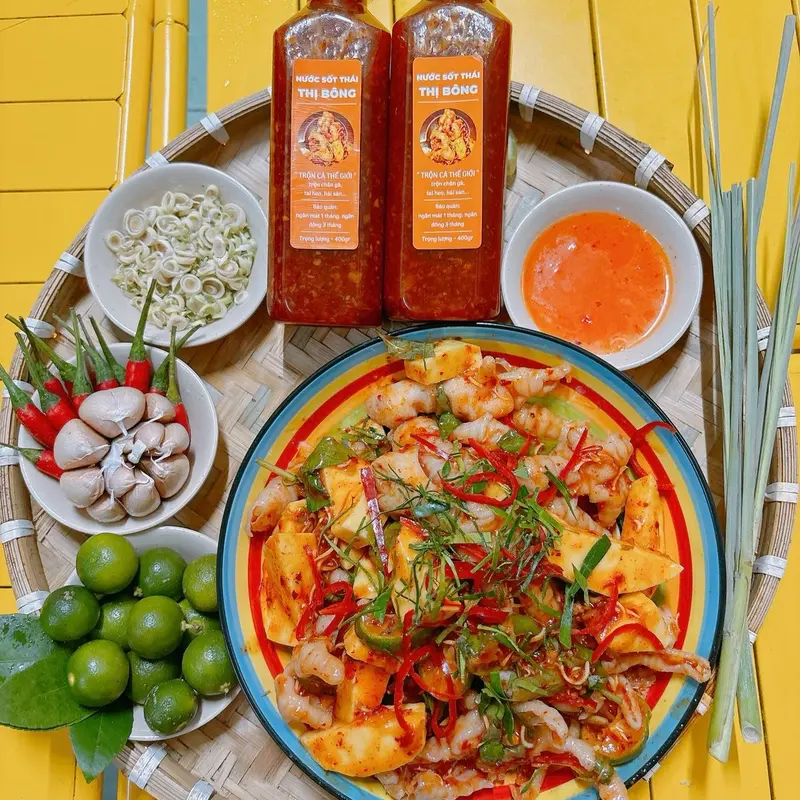 COMBO 2 CHAI CHÂN GÀ SỐT THÁI - chai từ 330ml Nước Sốt Gia Vị Nước Sốt Chua Cay sốtănbạchtuộcsống sotthai tron changa 2