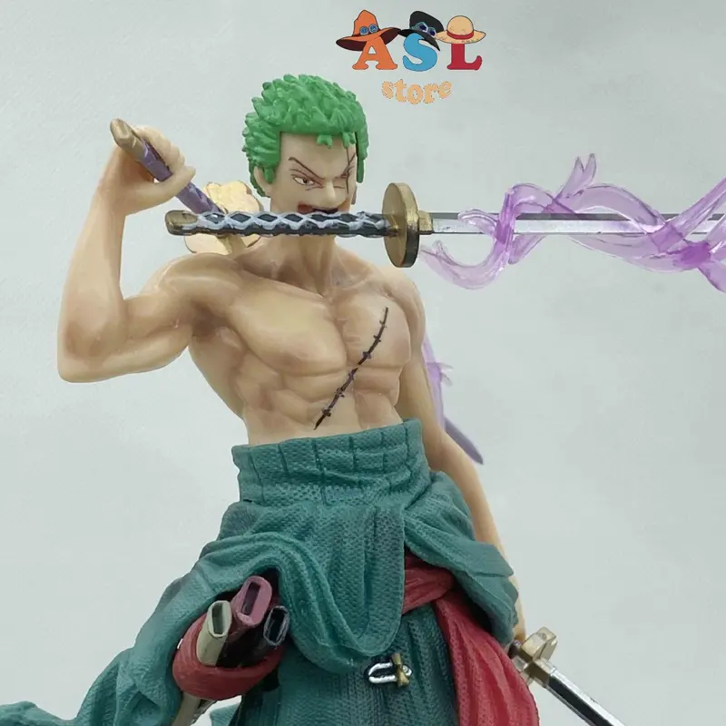 Mô Hình Zoro đứng cool ngầu 2 đầu  3 kiếm  3 haki ASL Shop Mô Hình One Piece Đồ Chơi Toy 7
