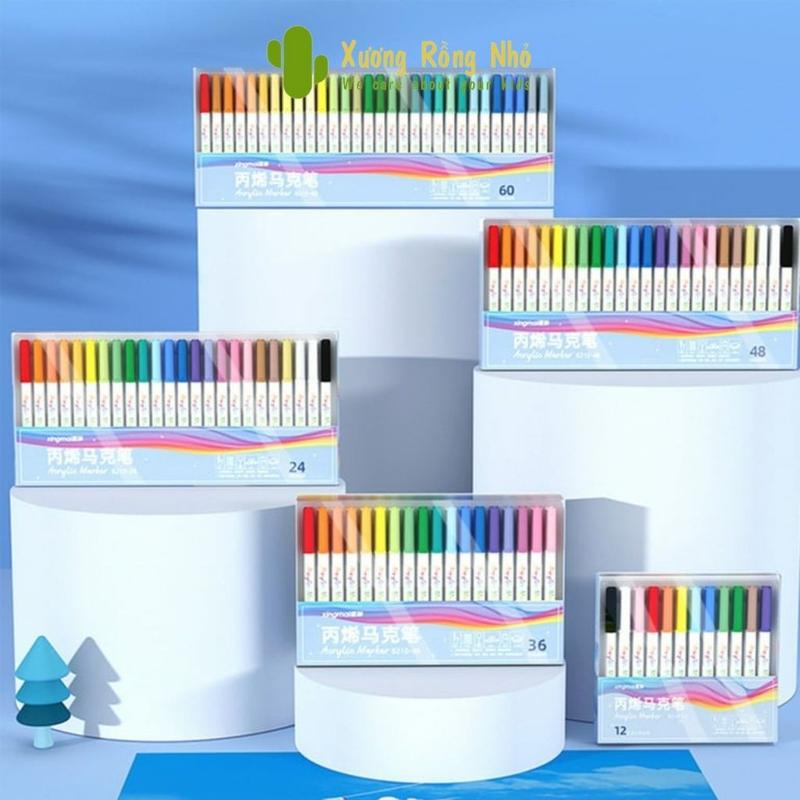 Bộ Bút Màu  ACRYLIC MARKER Không Phai Mực Vẽ Trên Mọi Chất Liệu ( Vẽ Vải, Giày Dép, Thủy Tinh) Xương Rồng Nhỏ