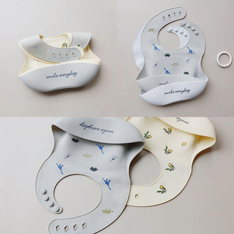 Yếm silicon, cho Em Bé mới, không thấm nước, siêu mềm, không rửa, yếm dãi cho trẻ sơ sinh và trẻ em 4