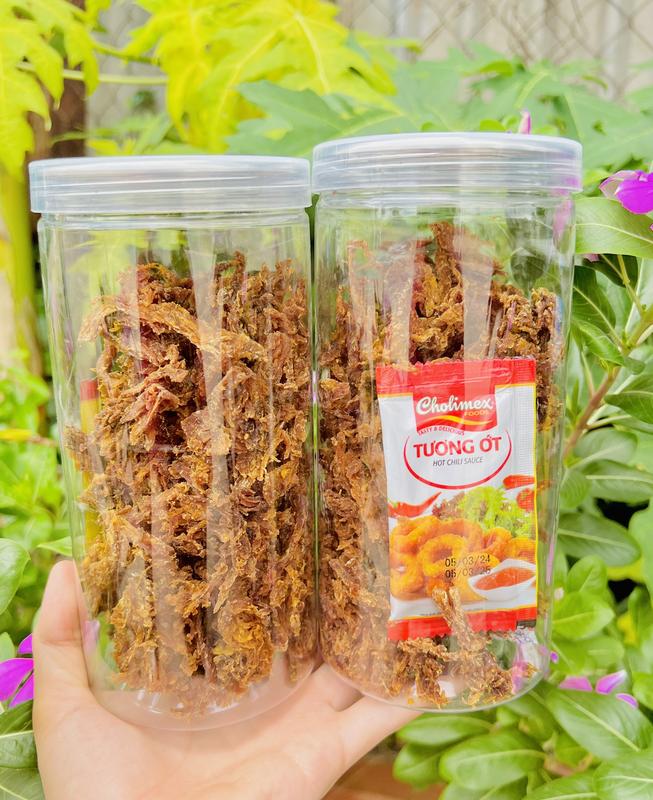 Combo 2 Hũ Khô Mực Xé Tẩm Vị Sản Phẩm. Hũ 250gr. Ăn Vặt Khô- HKD LUXI Food Thức Ăn khô  mực