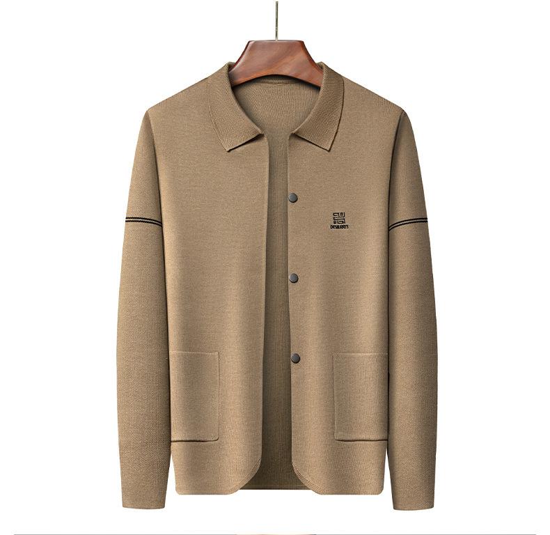 Product Introduction of Men's Knitted Jackets Autumn and Winter New High-End Embroidery Cardigan Men's Casual Loose Fashion Trendy Sweater Men's Hair Generation 36
